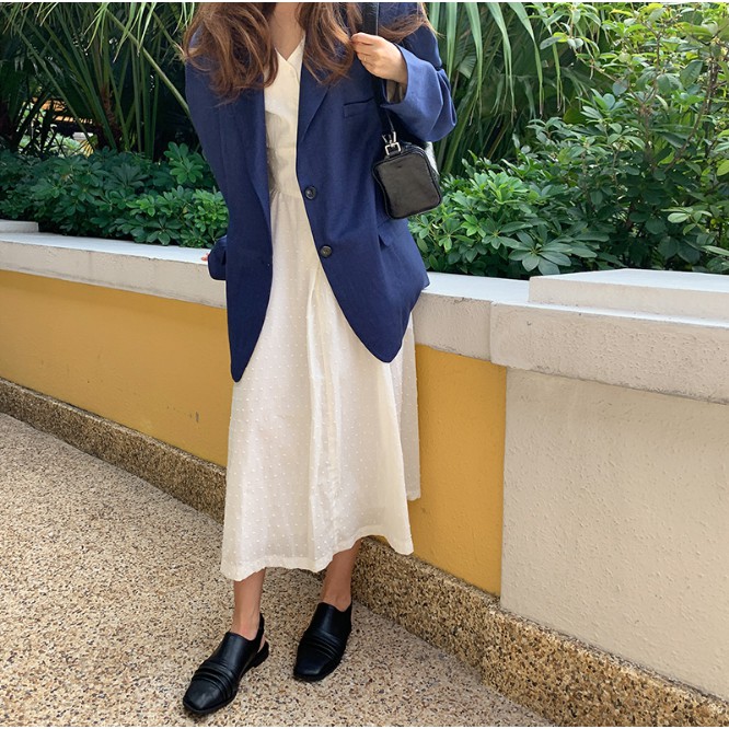 Đầm Chấm Bi Thời Trang Cao Cấp Dành Cho Phụ Nữ Trung Niên 33296