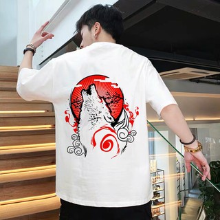 Áo thun tay lỡ Unisex Sói Trắng