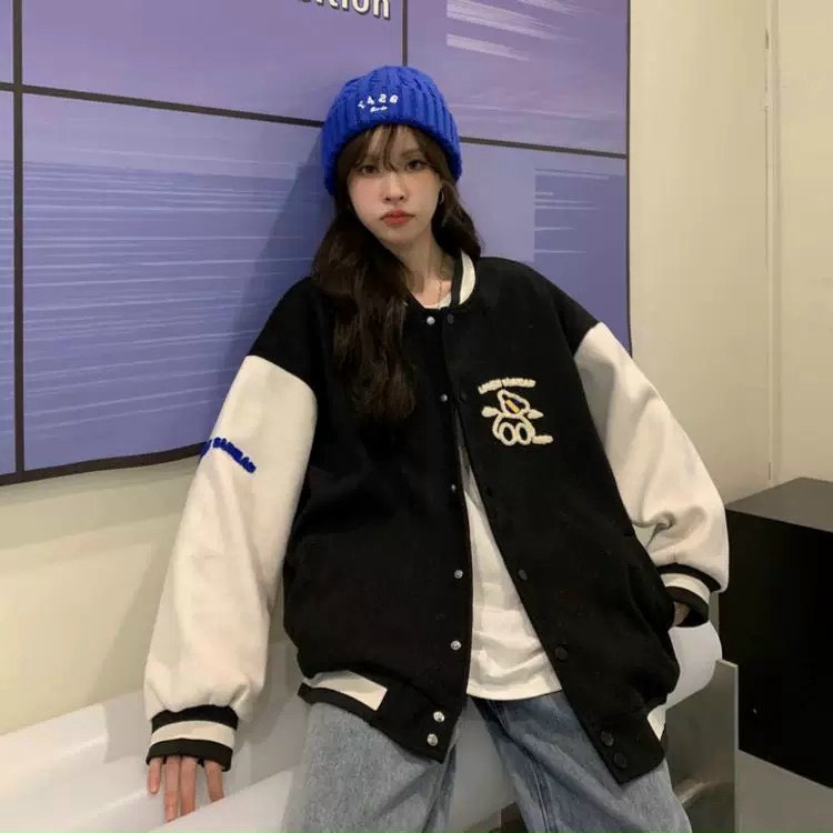 (MẪU MỚI) ÁO KHOÁC BOMBER NỮ HỌA TIẾT NAM NỮ GẤU CUTE ĐƠN GIẢN THỜI TRANG THỜI TRANG HHP