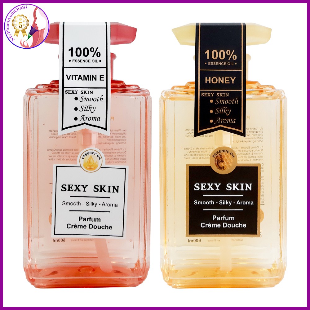 Sữa tắm nước hoa Sexy Skin làm sạch dưỡng ẩm và lưu hương thơm mát 600ml Pháp