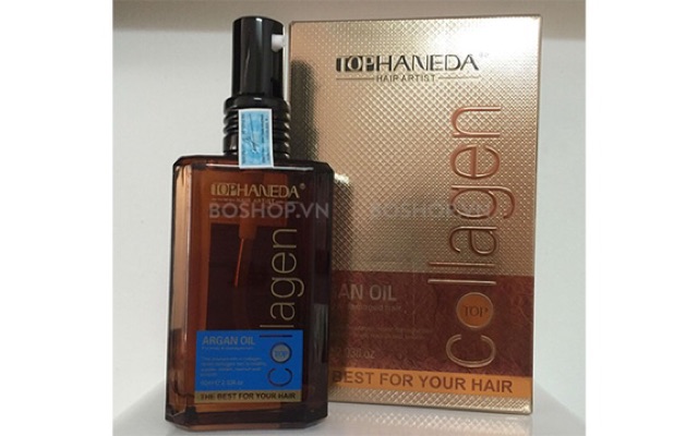 Tinh dầu dưỡng tóc Haneda Collagen (argan oil) phục hồi tóc hư tổn