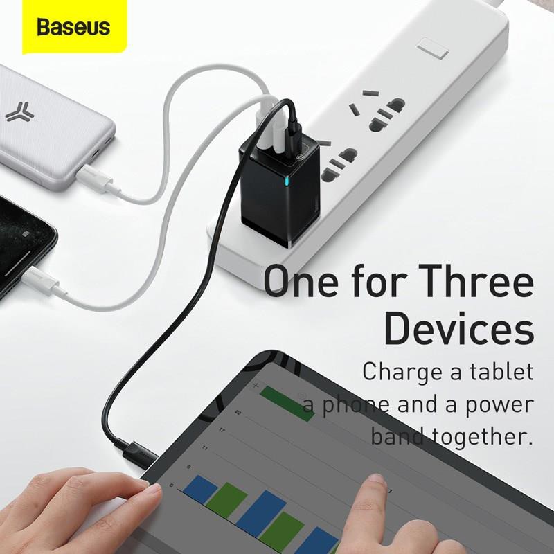 Sạc nhanh Baseus Gan 2 Pro Quick Charger 65W / 45W 2 cổng Type C + USB cho Smartphone/ Tablet/ iPad/ Macbook/ Laptop