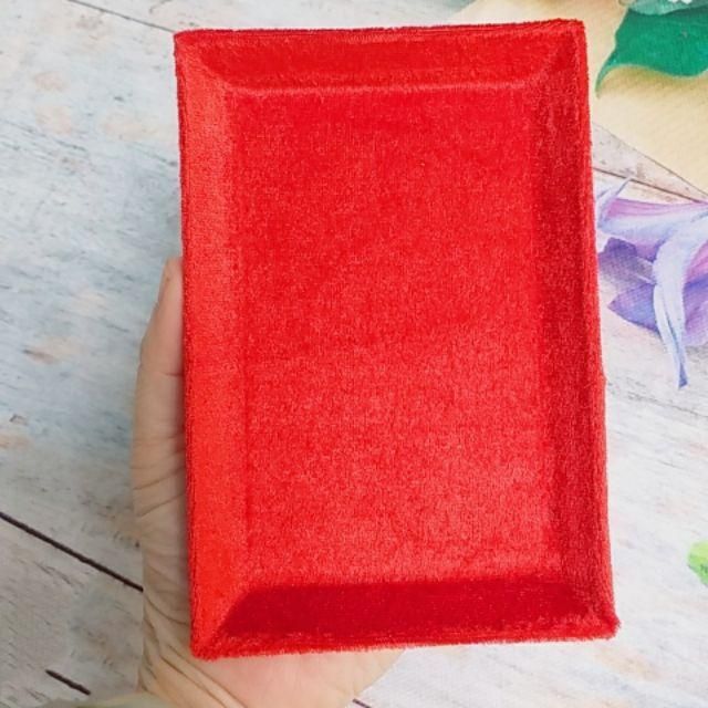 Khay da / nhung trưng bày trang sức/ đỏ/ đen /trắng