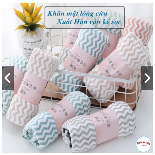 combo 10 khăn mặt lông cừu xuất hàn