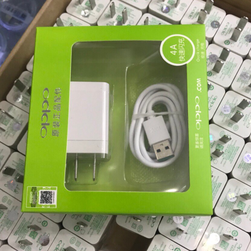 Bộ sạc Oppo 5V-4A  2 cổng USB hỗ trợ sạc nhanh, bộ sạc nhanh Oppo đầu Micro USB