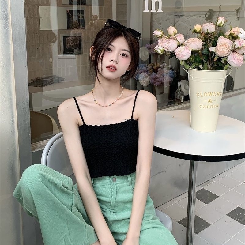 Áo croptop 2 dây bún dáng dài có ĐỆM MÚT ngực chất ĐŨI XỐP NHẬP KHẨU co giãn 4 chiều hàng Quảng Châu loại 1 AN12