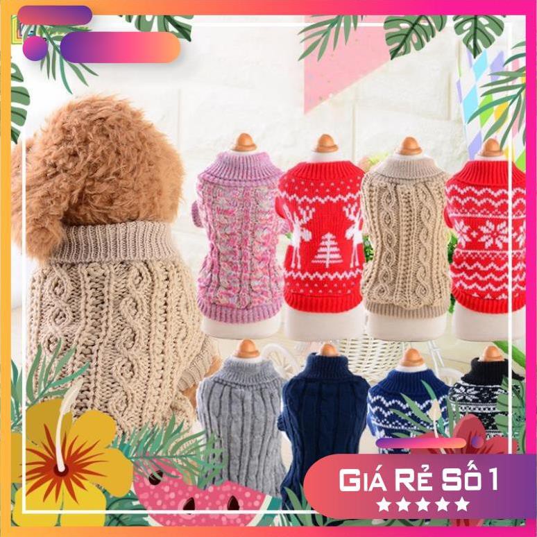 HG0901 🌈HN Con chó cưng Áo len ấm áp Cún con Hàng dệt kim Đủ kích cỡ Màu sắc ngẫu nhiên HG2703