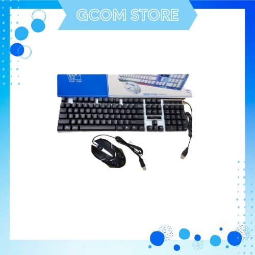 Bộ bàn phím có dây G21B Đen,Đèn Led 7 Màu - Ảnh thật 100%(Tặng chuột) GCOM