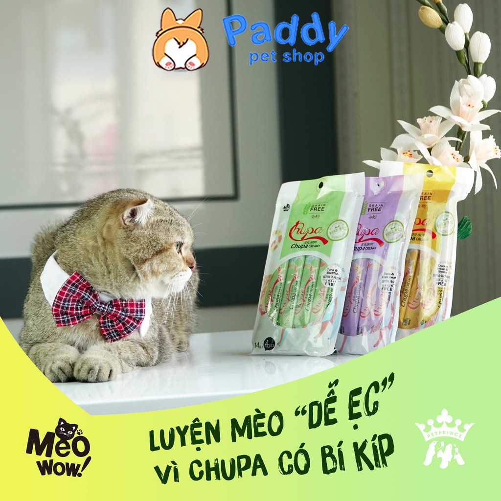 Súp Thưởng Mèo Meowow Chupa 56g (Túi 4 tuýp)