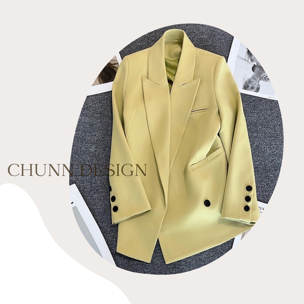 Áo khoác blazer vàng by Chunn Design A249 | BigBuy360 - bigbuy360.vn
