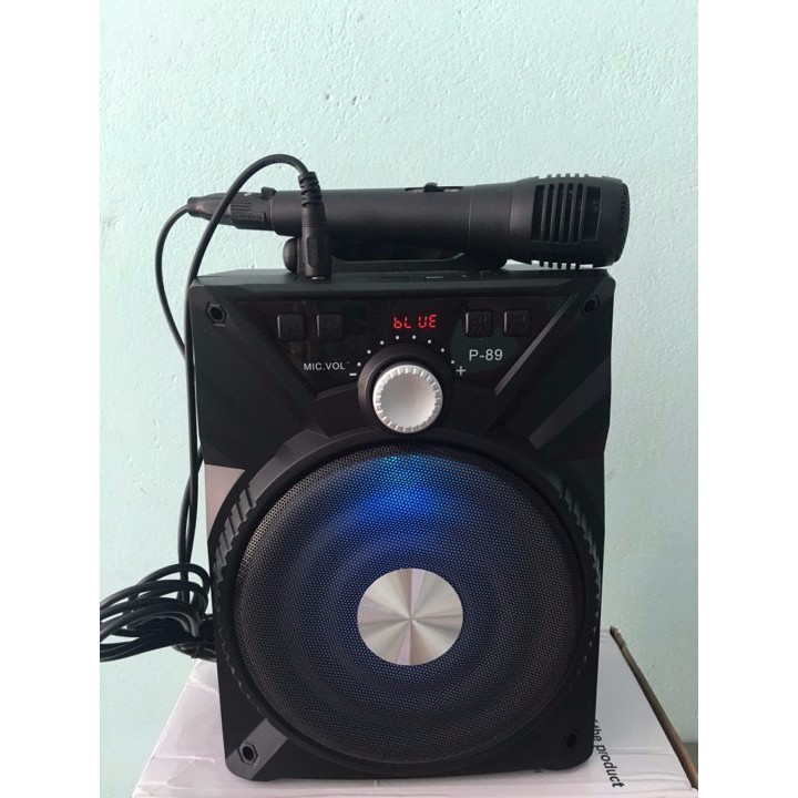 Loa bluetooth karaoke xách tay P88, P89 tặng kèm micro( Giao màu ngẫu nhiên)