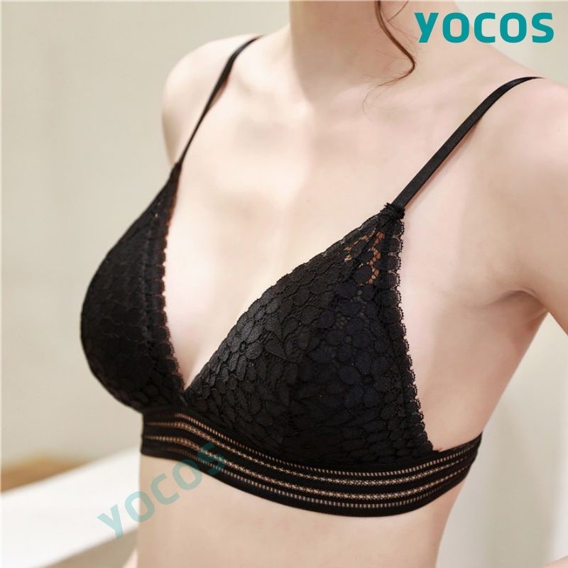 Áo ngực không gọng, áo lót hai dây mút mỏng có ren YOCOS BRA037