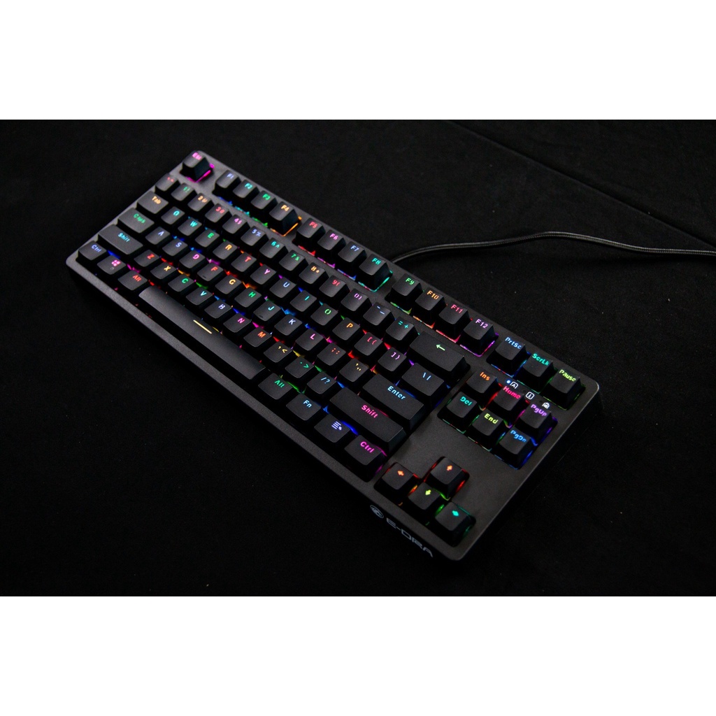 ☜⊙Bàn phím cơ Gaming Edra EK387 RGB  LED V2 Bản Nâng Cấp ,