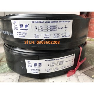 02 Cuộn ống tưới phun mưa Đài Loan loại VIP, ống tưới phun mưa hiệu con Nai phi 34 có biên, cuộn dài 100m