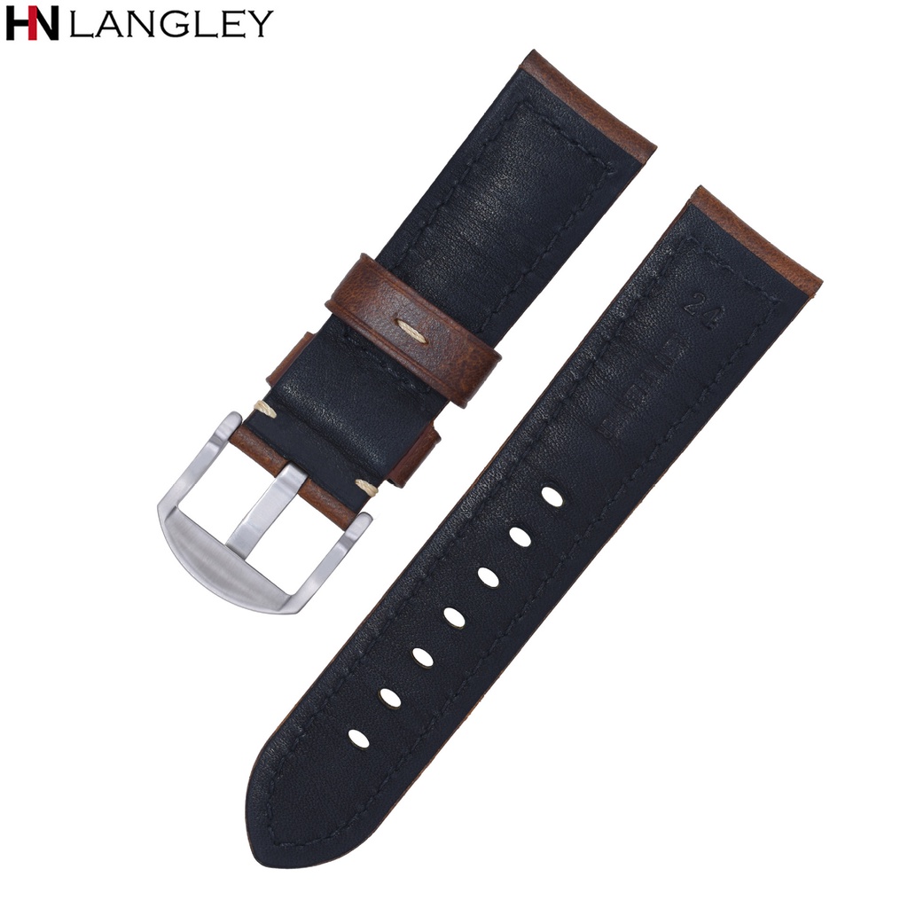 PANERAI Dây Đeo Bằng Da Bò Chất Lượng Cao Phong Cách Vintage 18 / 20 / 22 / 24 / 26mm