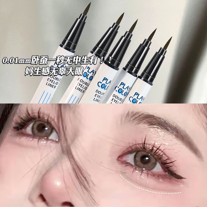 Bút Kẻ Mắt Dạng Lỏng Màu Lì Mau Khô Không Thấm Nước