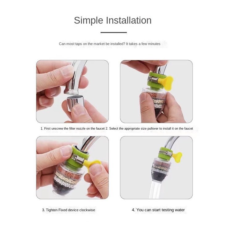 Đầu Lọc Gắn Vòi Nước Sáu Lớp Chống Văng Tiết Kiệm Nước