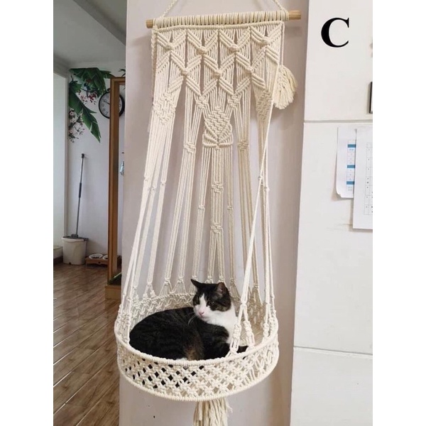 Võng mèo, xích đu mèo macrame handmde.Nhiều mẫu