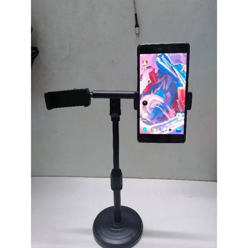 chân livestream 2 đầu DC-02 microphone stand