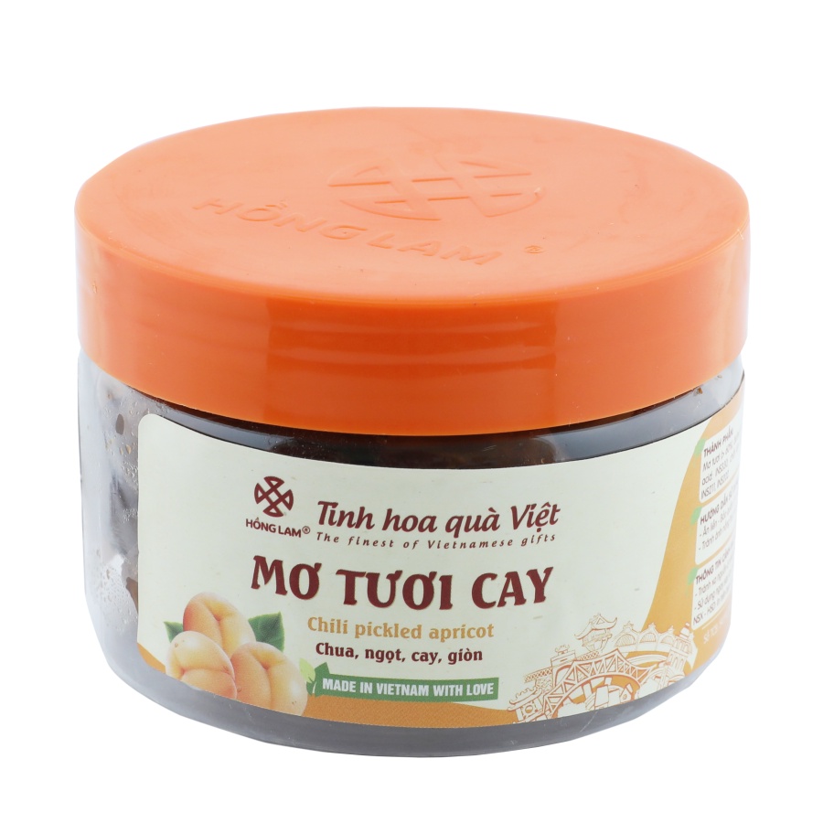 Ô Mai (Xí Muội) Mơ Tươi Cay Hồng Lam - Vị Chua Cay Ngọt - Hộp ( 200g,300g,500g )