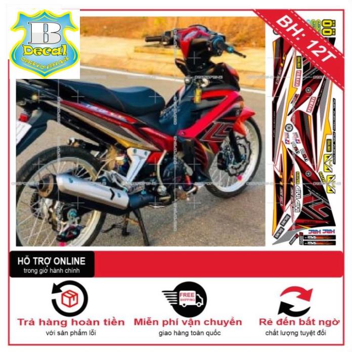 ( Quí khách vui lòng mang ra tiệm cho thợ dán ) Tem EX 2011 LC ĐỎ ĐEN NEW [Bi Decal]