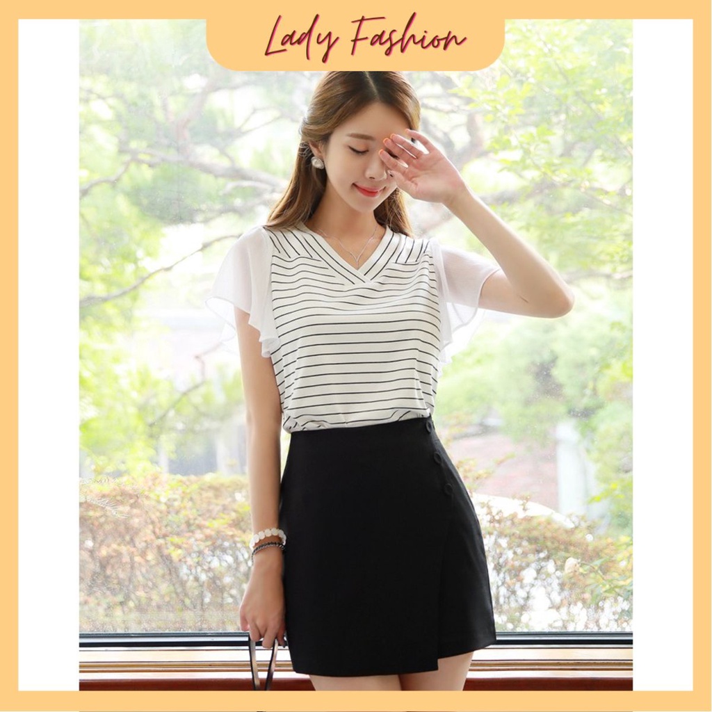 Áo vol sọc tay loe- MS0109A