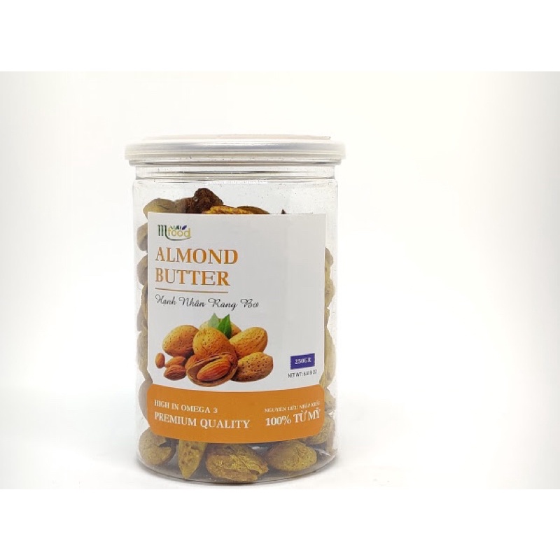 HẠNH NHÂN RANG BƠ MFOOD THƠM NGON BỔ DƯỠNG TỐT CHO SỨC KHOẺ NHẬP KHẨU CỦA MỸ HŨ 500GR