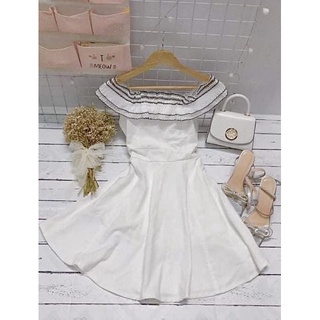 Đầm váy trắng bẹt vai siêu sang chảnh🌼🌼🌼