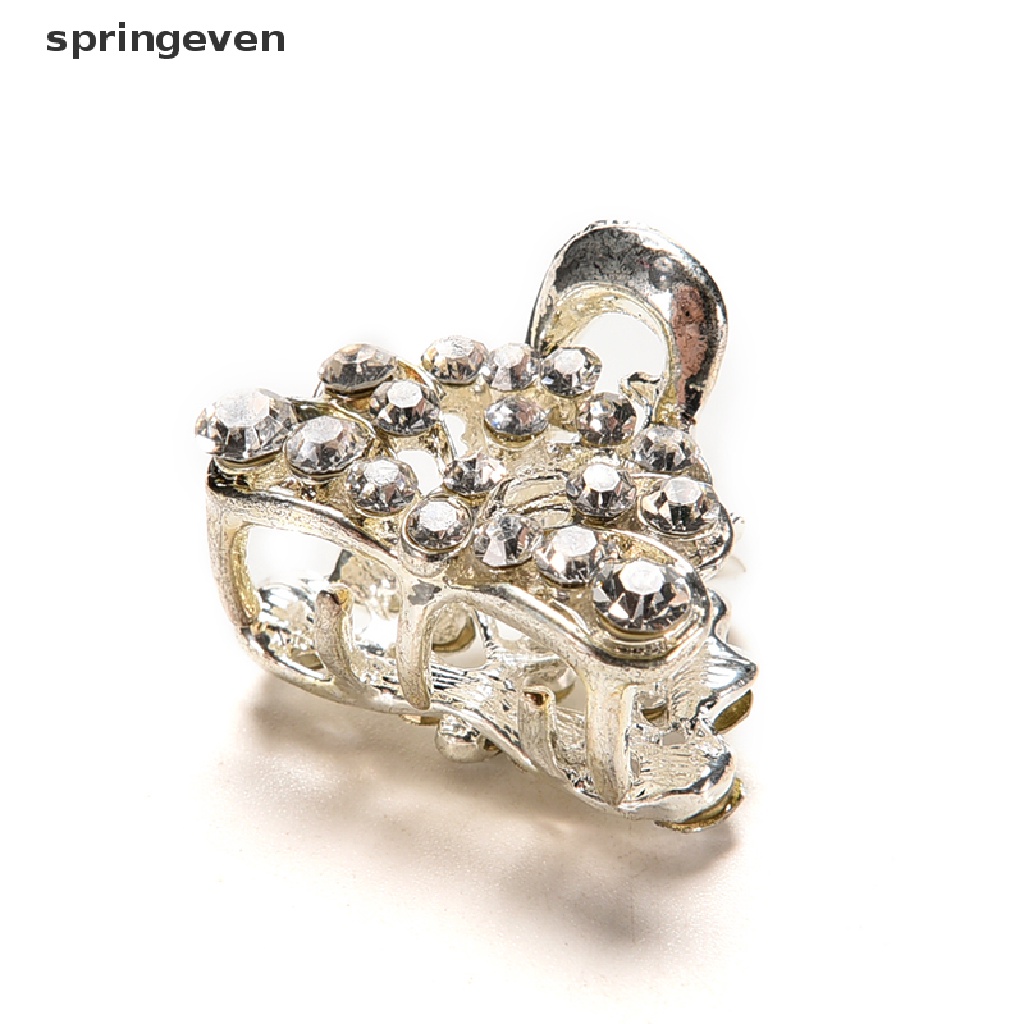 Kẹp Tóc Càng Cua Mini Hình Hoa Pha Lê Phong Cách springeven Mới