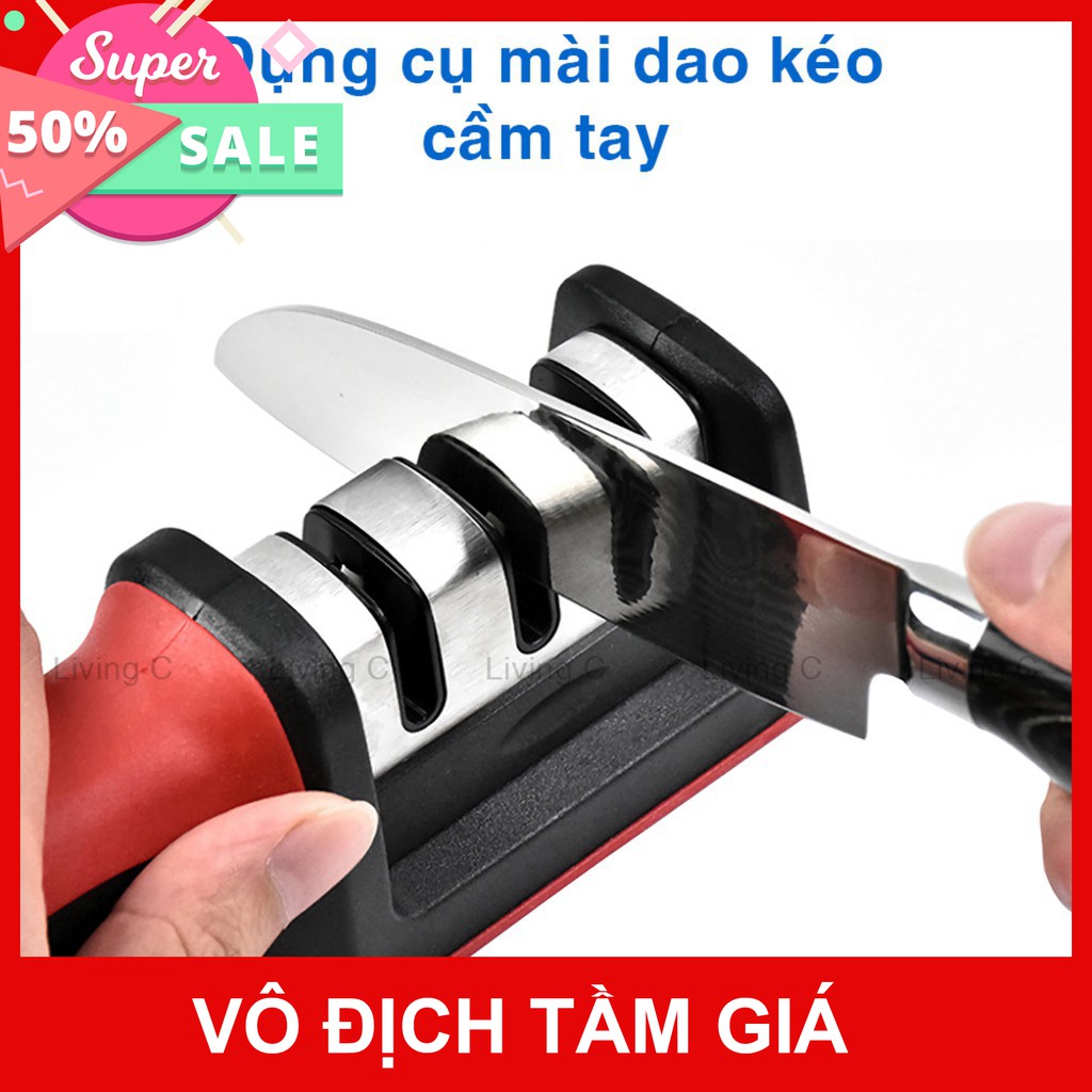 Dụng cụ mài dao kéo 3 cấp độ cầm tay Living C , mài dao nhanh bén siêu tiện lợi _M89  sỉ mua ngay giảm giá 50% cho khách