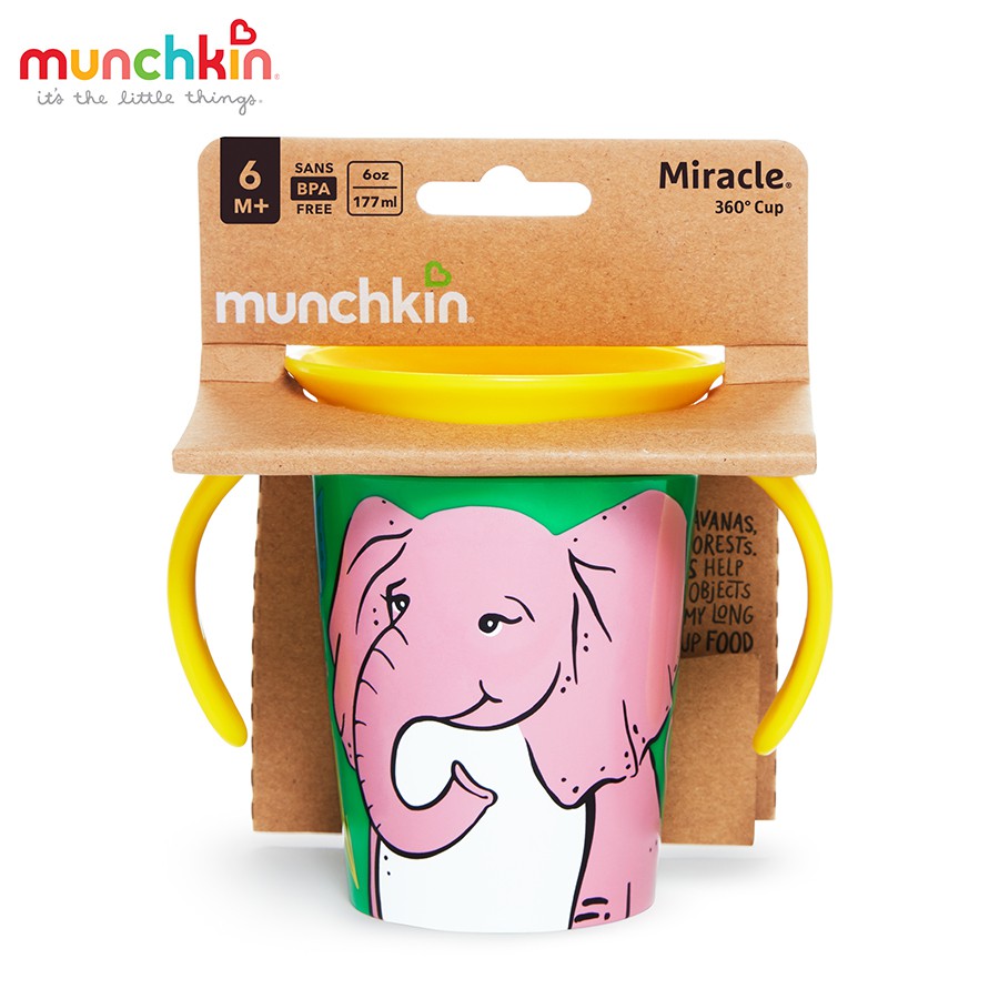 Cốc 360° chống đổ deco có tay cầm Munchkin 177ml