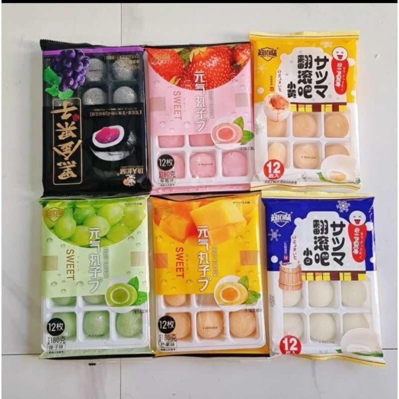 [Khay 12 chiếc]BÁNH MOCHI TƯƠI ĐÀI LOAN 180g [ ĐỦ Vị SIÊU NGON ]