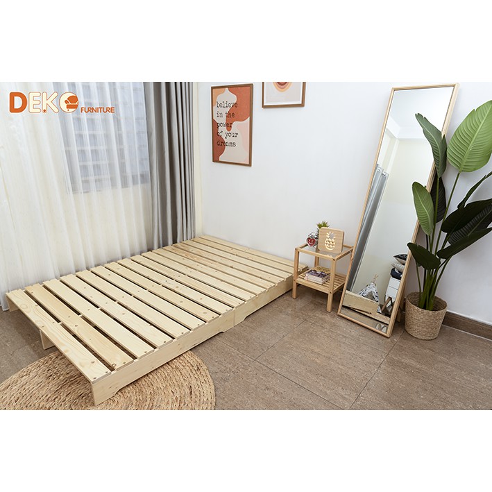 Giường ngủ pallet DEKO FURNITURE gỗ thông cao cấp 1M8x2M