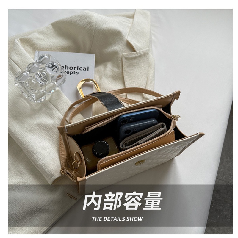 Túi Đeo Chéo Vai Thêu Đường Chỉ Hình Thoi Nhỏ Phong Cách Phương Tây Hàn Quốc Phổ Biến Thời Trang Cao Cấp Cho Nữ