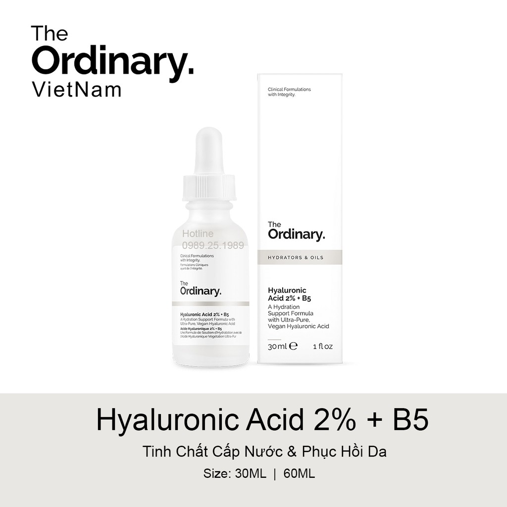 The Ordinary - Tinh Chất Cấp Nước & Phục Hồi Da Hyaluronic Acid 2% + B5