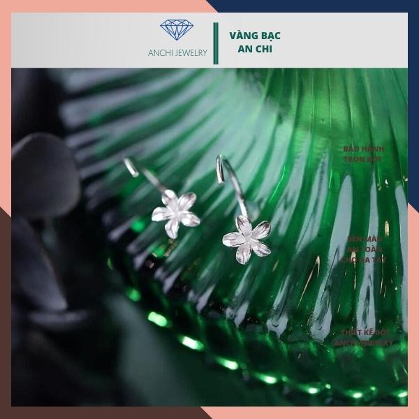 Bông tai hoa mai chuẩn bạc ta bao sáng đẹp, An chi jewelry