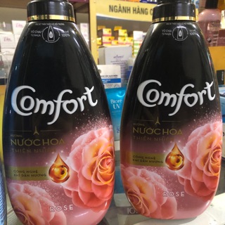 Chai nước xả vải Comfort Hương Nước hoa thiên nhiên hoa hồng chai 800ml