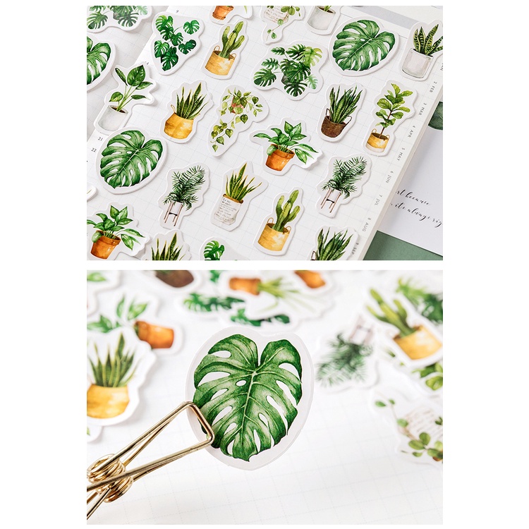 Sticker hộp 45 miếng dán - Khu Vườn Nhỏ - Hộp nhãn dán trang trí sổ tay bullet journal - M309