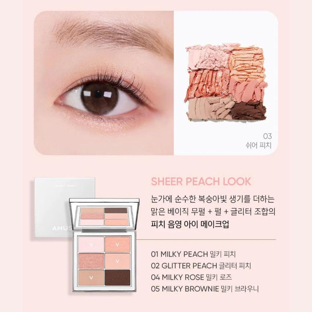 Bảng phấn mắt AMUSE EYE VEGAN SHEER PALETTE