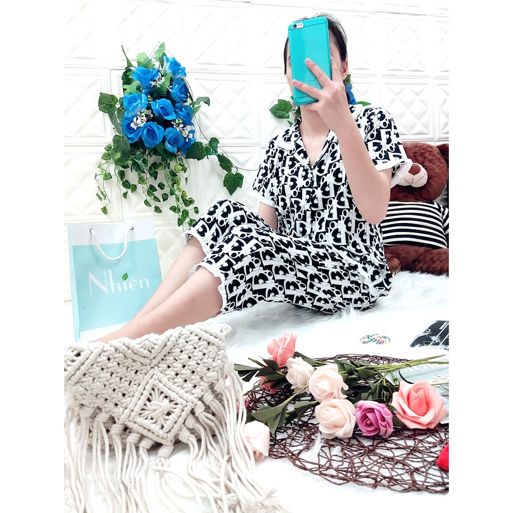 [ LỤA LỮNG ] ✪ BỘ NGỦ PIJAMA TAY NGẮN QUẦN LỮNG - MS01 ✪ | BigBuy360 - bigbuy360.vn