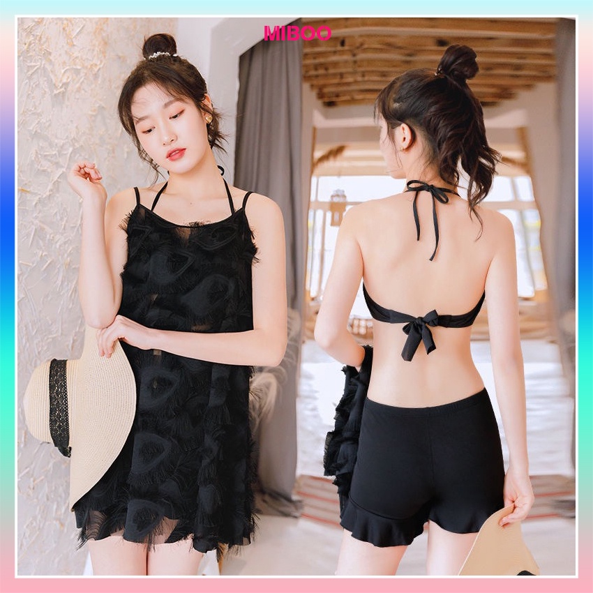 Bộ đồ bơi 3 đi biển kèm váy xinh xắn