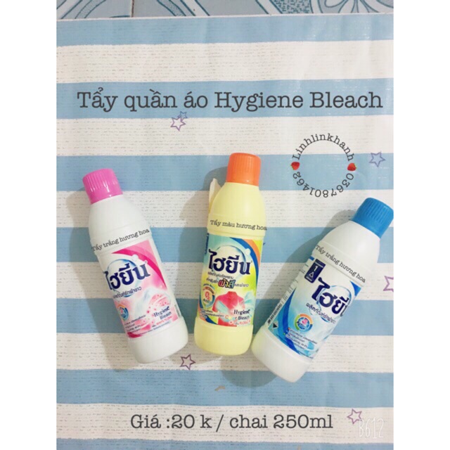 NƯỚC TẨY QUẦN ÁO MÀU HYGIENE 250ml