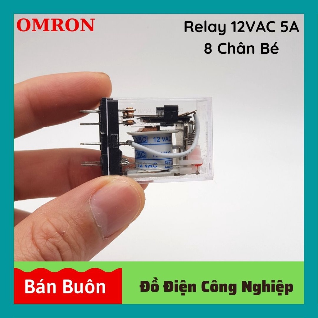 Relay omron 12v 8 chân, rơ le trung gian 12v