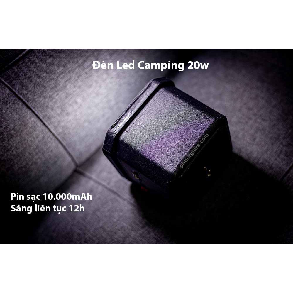 Đèn Led Camping 20w pin sạc 10.000mhA