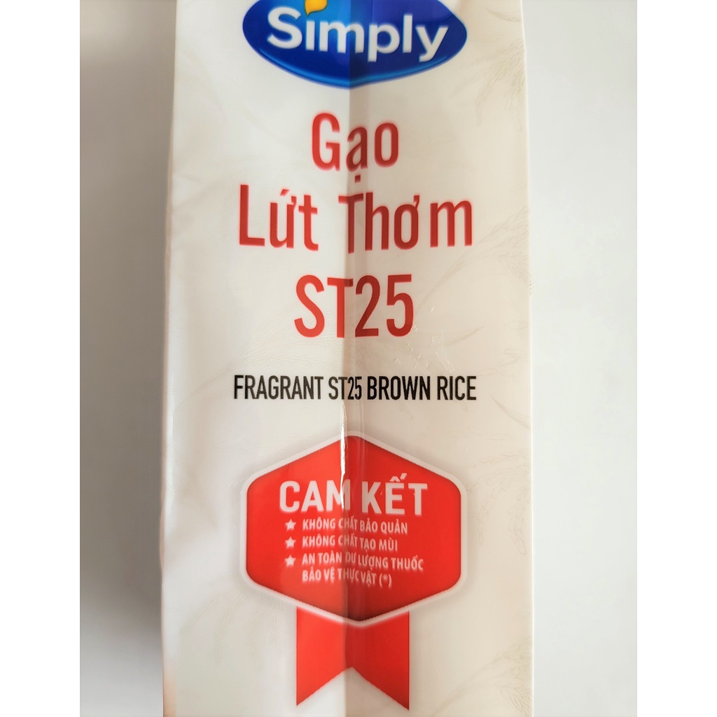 [Túi 1Kg] GẠO LỨT THƠM ST25 [VN] SIMPLY Fragrant ST25 Brown Rice