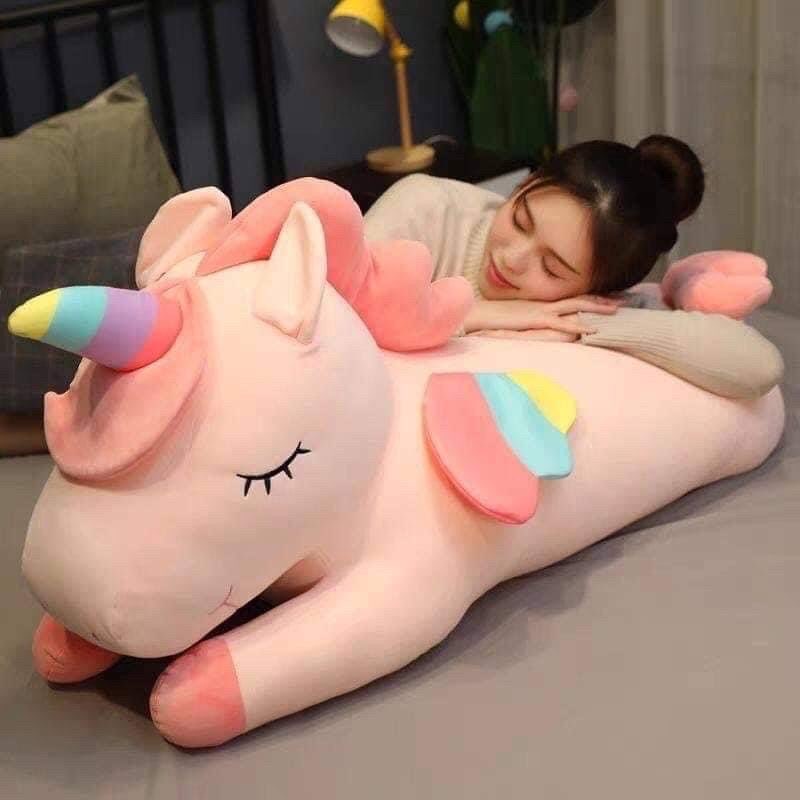 Gấu Bông Unicorn - Kỳ Lân Pony Một sừng, thú nhồi bông đáng yêu vải co giãn 4 chiều