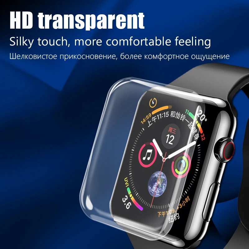 Miếng Dán Bảo Vệ Màn Hình Đồng Hồ Apple 44mm 40mm 42mm 38mm Cho Iwatch Series 6 Se 5 4 3 2 1