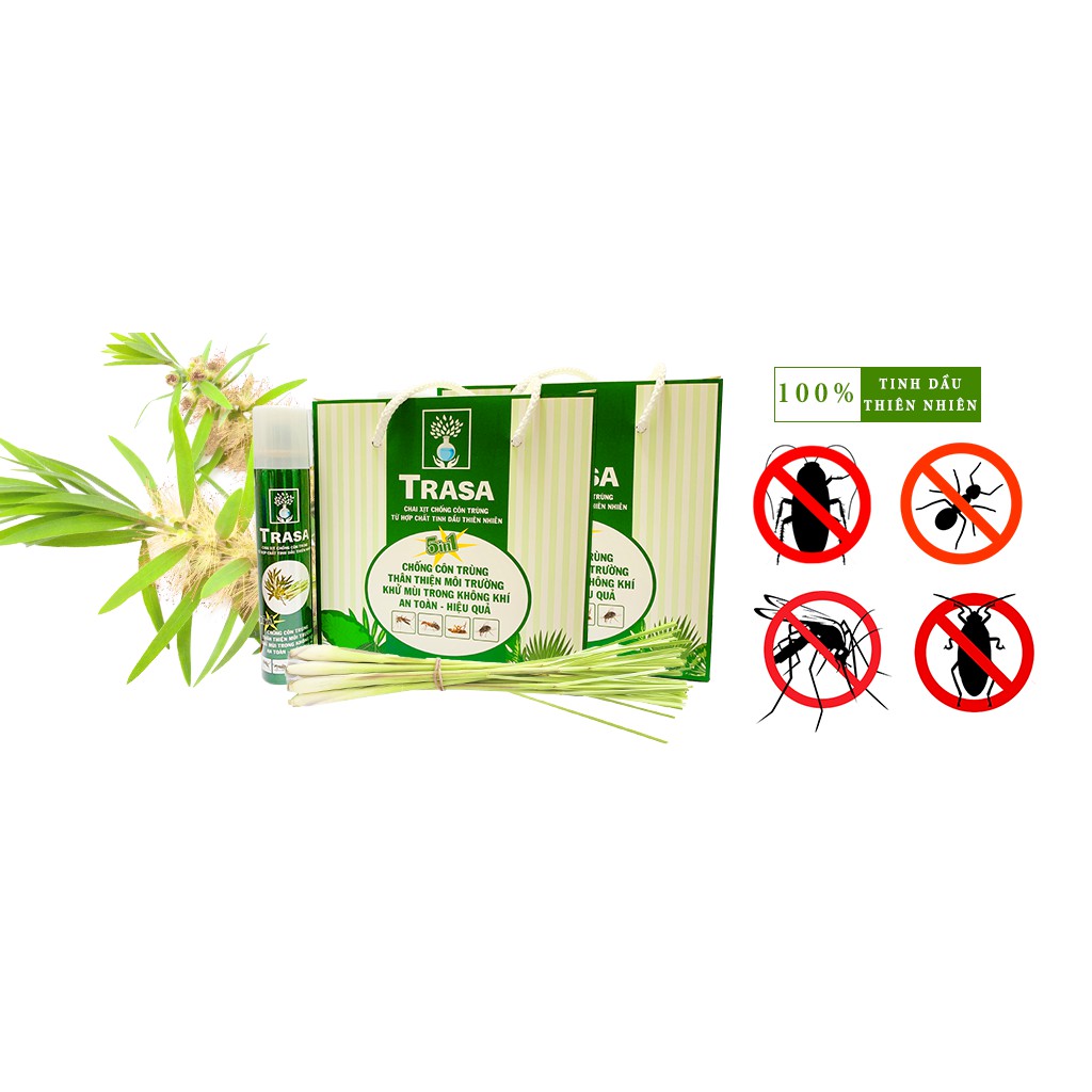 Chai xịt chống côn trùng Trasa (120ml)