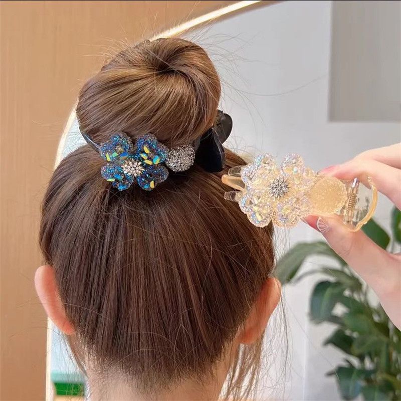 Kẹp Tóc Hình Cỏ Bốn Lá Đính Đá Thời Trang Nữ