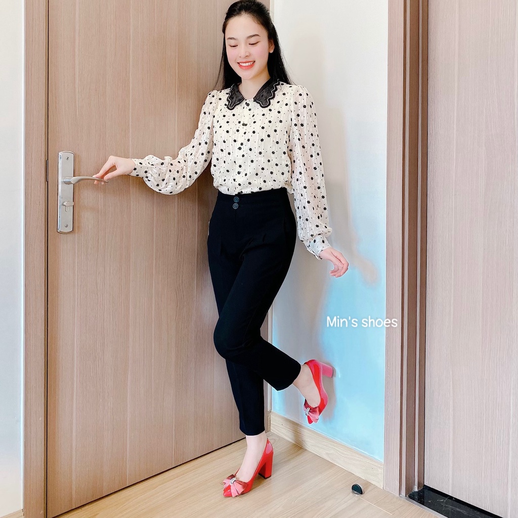 Min's Shoes - Quần Baggy Lưng Cao Thời Trang Xuân Hè Cho Nữ 100